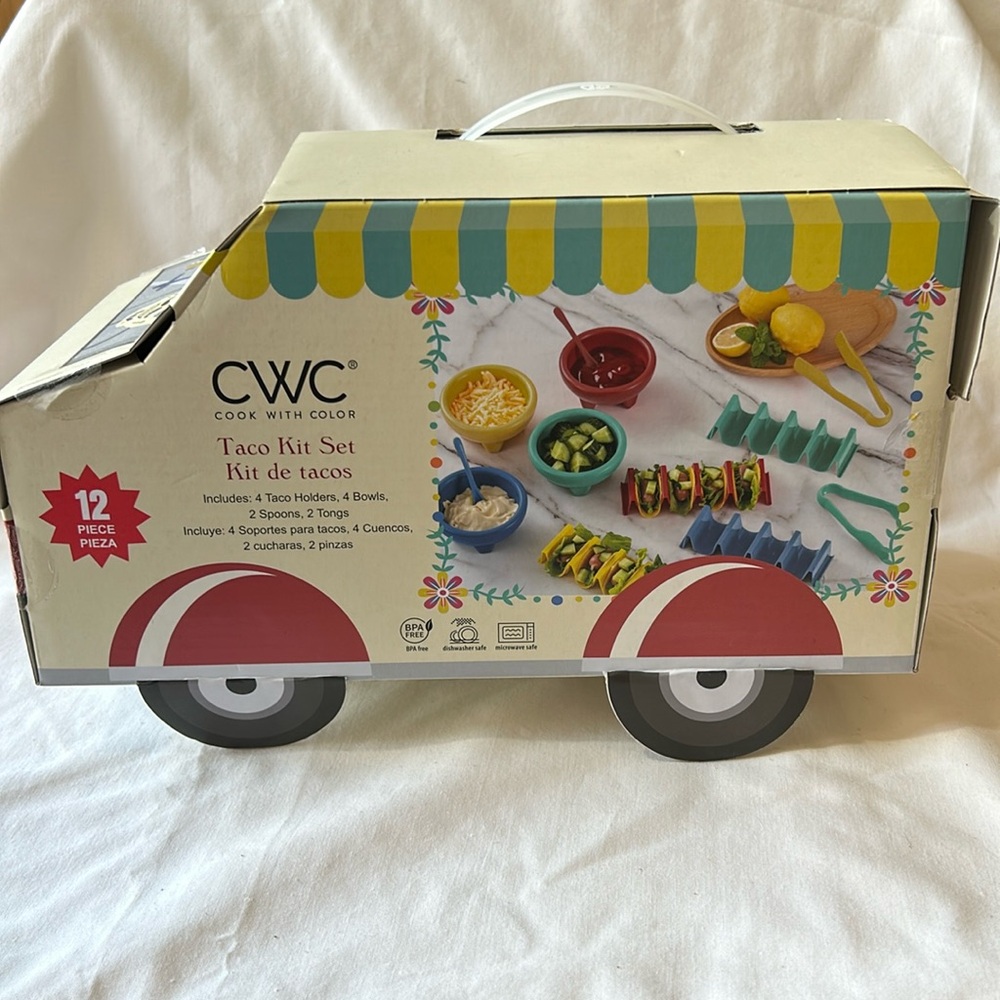 Cook with Color Taco Kit Set 12 Pieces    NIB